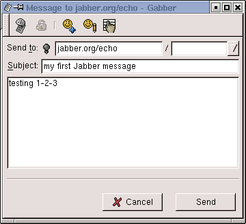 Sending a message in Gabber